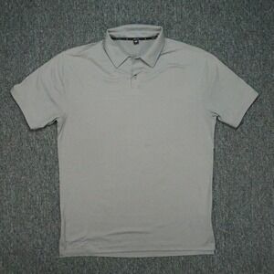 Public Rec Shirt Mens Medium Gray Performance Go To Polo Short Sleeve